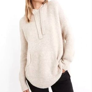 Madewell Cream Hooded Sweater